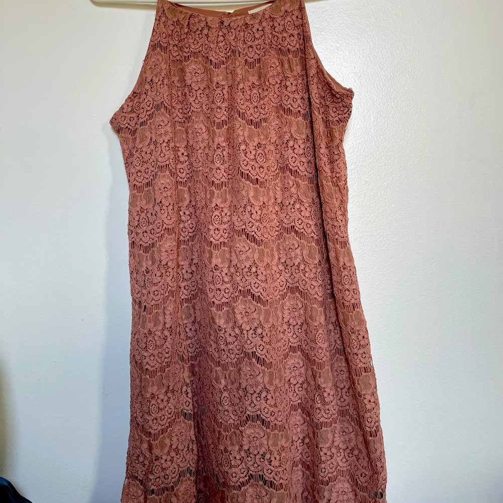 (Monteau) Pink Lace Dress
